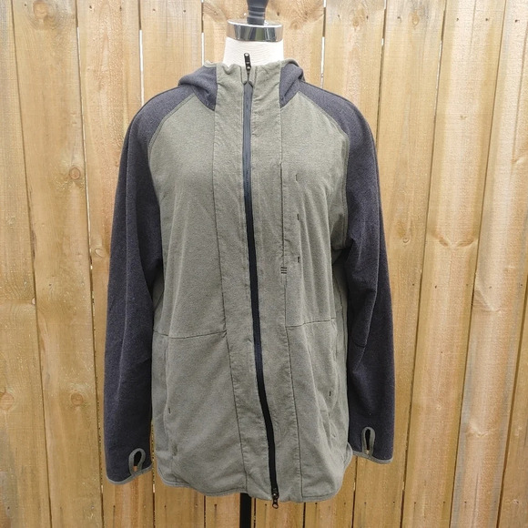 Men's Lululemon Hoodie Full Zip Green /Grey Size XL - Picture 1 of 9